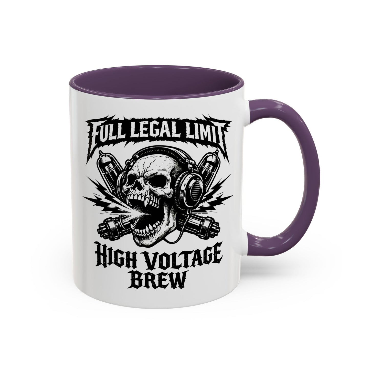 Skull 'High Voltage Brew' Accent Coffee Mug