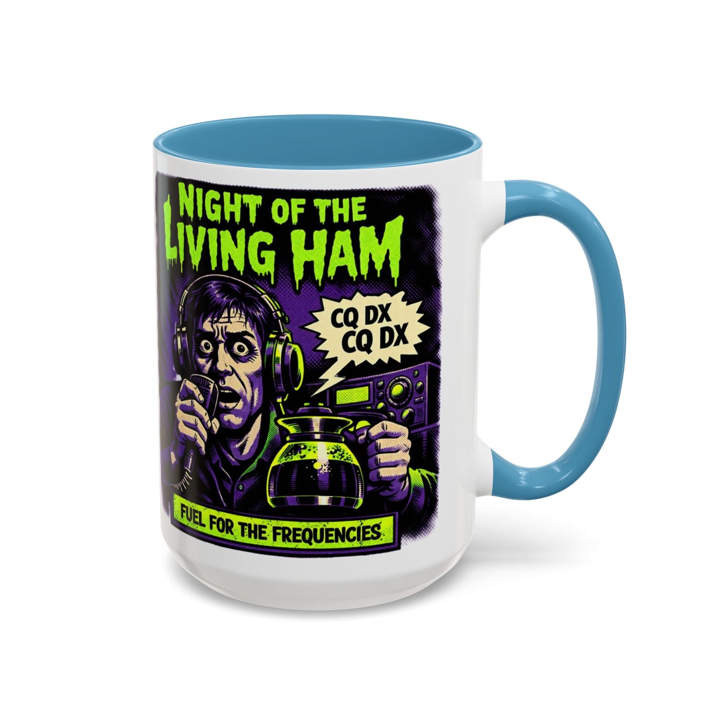 Night of the Living Ham Coffee Mug - Fuel for the Frequencies Radio Horror Accent Mug