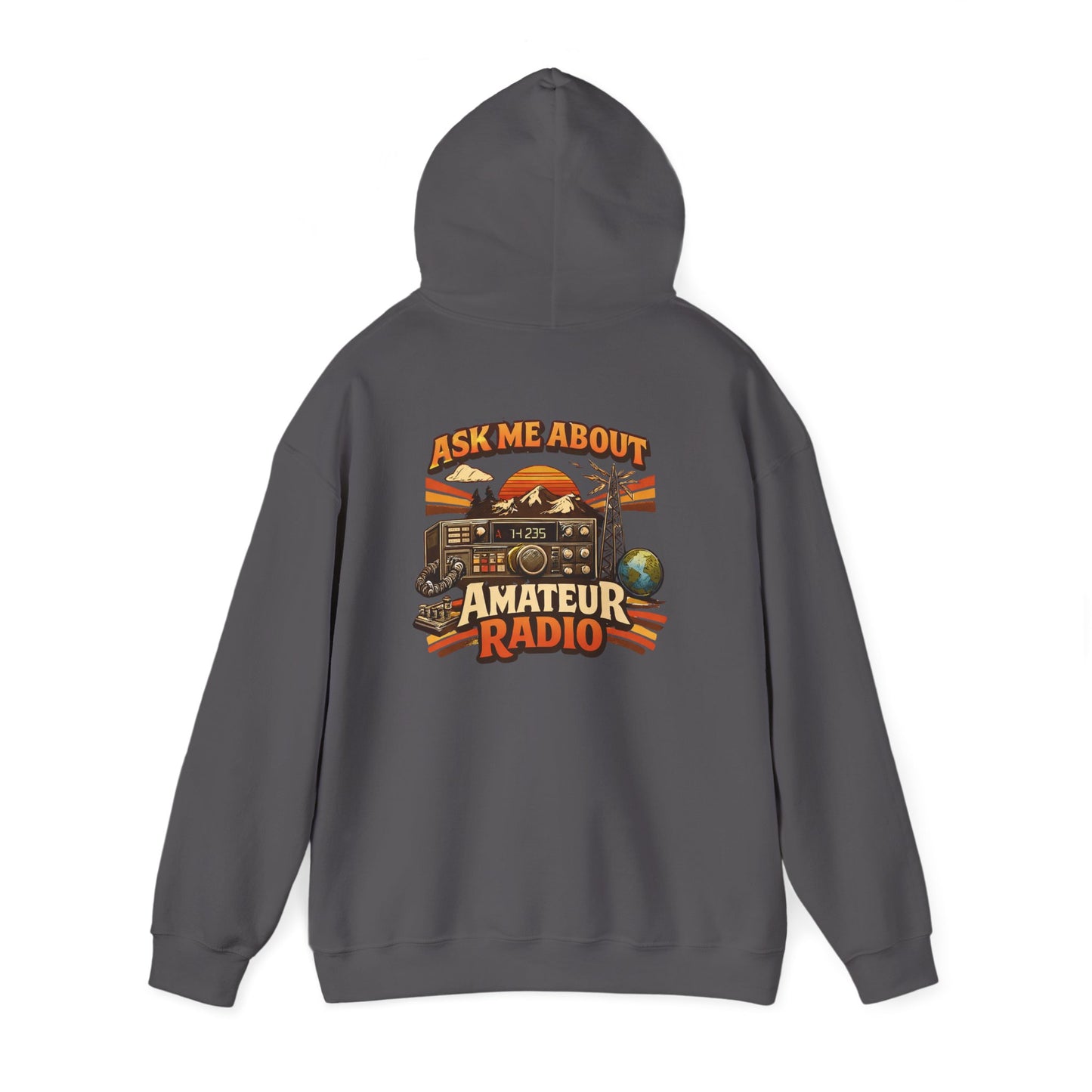 Ham Radio Dad Hoodie — “Ask Me About Amateur Radio” Vintage Amateur Radio Sweatshirt