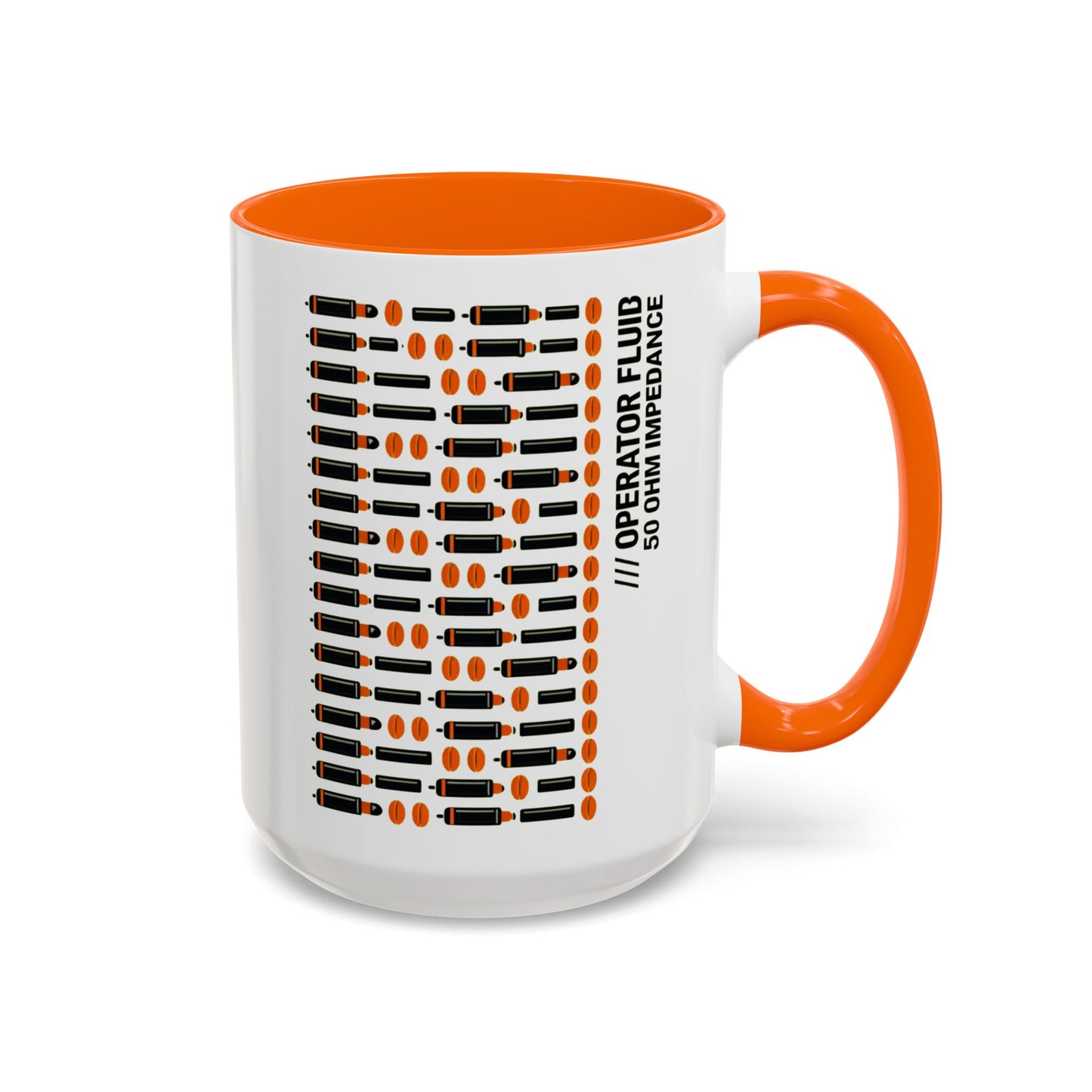 Coffee Coffee Mug -  Retro Morse Circuit Pattern Accent (11/15oz)