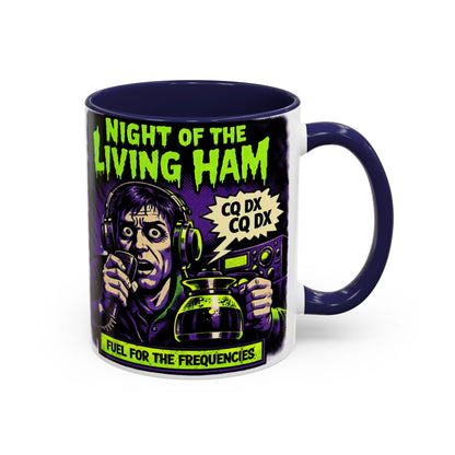 Night of the Living Ham Coffee Mug - Fuel for the Frequencies Radio Horror Accent Mug