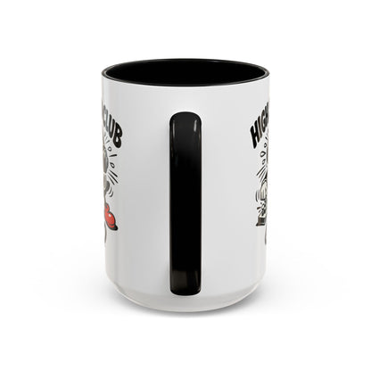 High Speed Club Accent Ham Coffee Mug — Retro DJ Cartoon 11/15oz