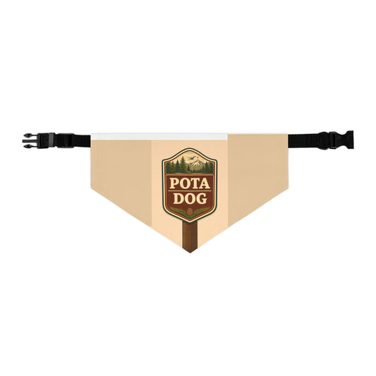 Pet Bandana Collar — 'POTA DOG' Outdoor Patch Design for Dogs (Hiking, Adventure, Gift)