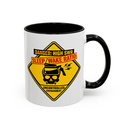 Coffee Mug — "Danger: High SWR Sleep/Wake Ratio" Novice Radio Operator Mug
