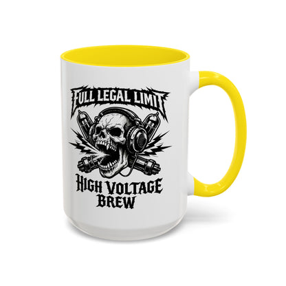 Skull 'High Voltage Brew' Accent Coffee Mug