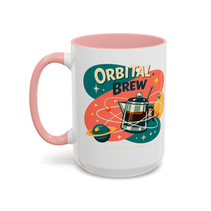 Orbital Brew Coffee Mug - Retro Space Coffee Pot Accent Mug (11/15oz)