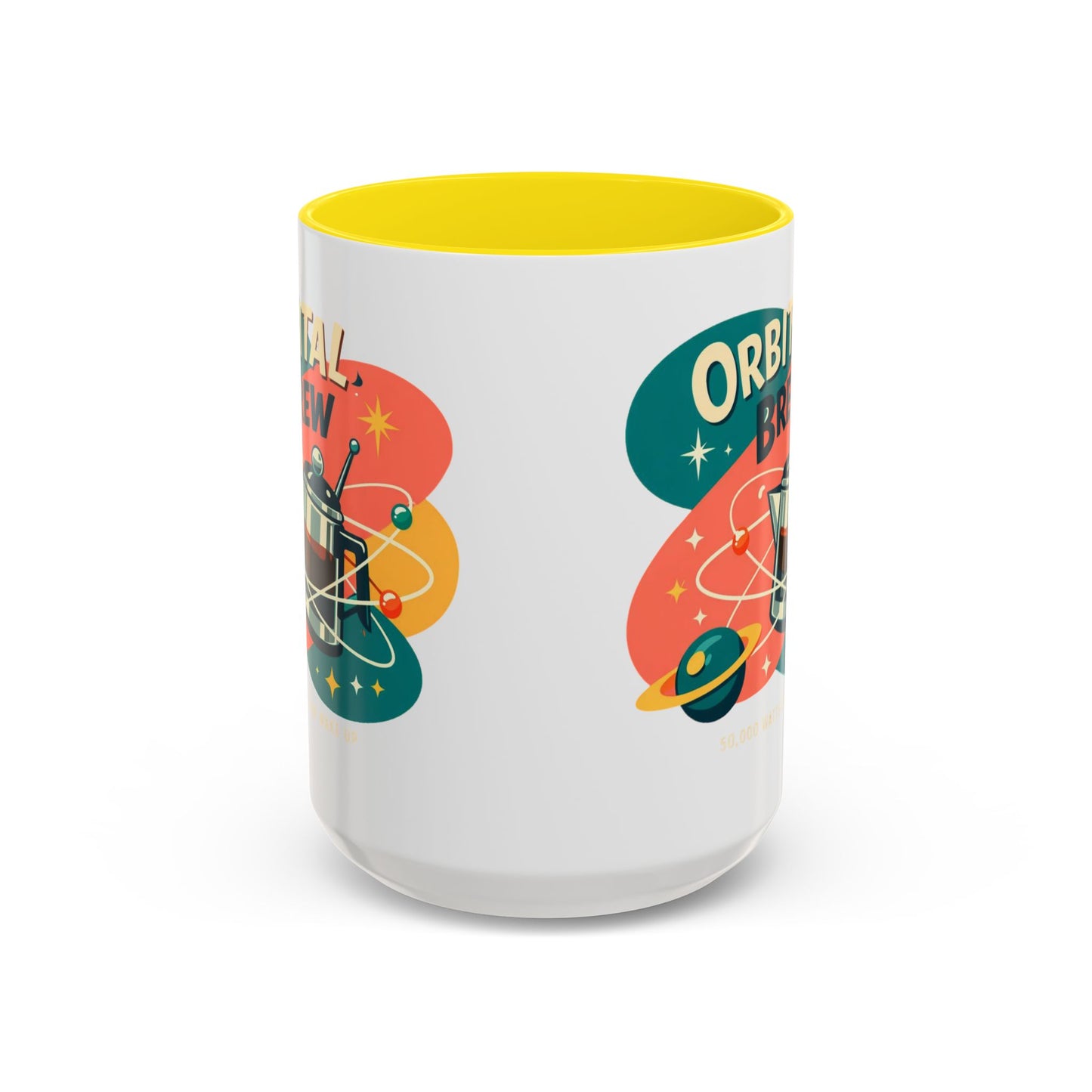 Orbital Brew Coffee Mug - Retro Space Coffee Pot Accent Mug (11/15oz)
