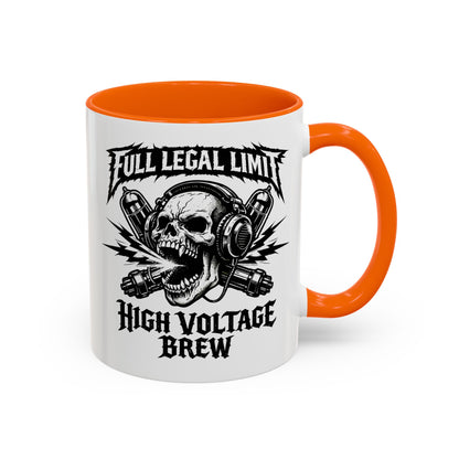 Skull 'High Voltage Brew' Accent Coffee Mug
