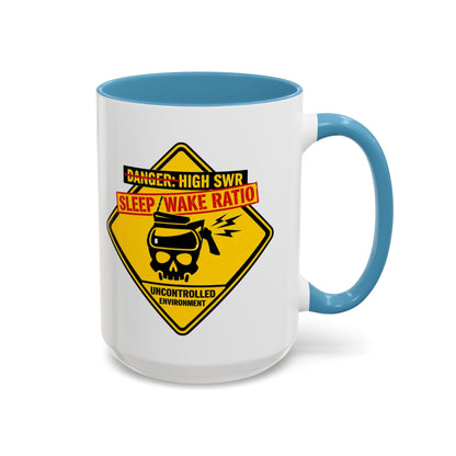Coffee Mug — "Danger: High SWR Sleep/Wake Ratio" Novice Radio Operator Mug