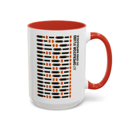 Coffee Coffee Mug -  Retro Morse Circuit Pattern Accent (11/15oz)