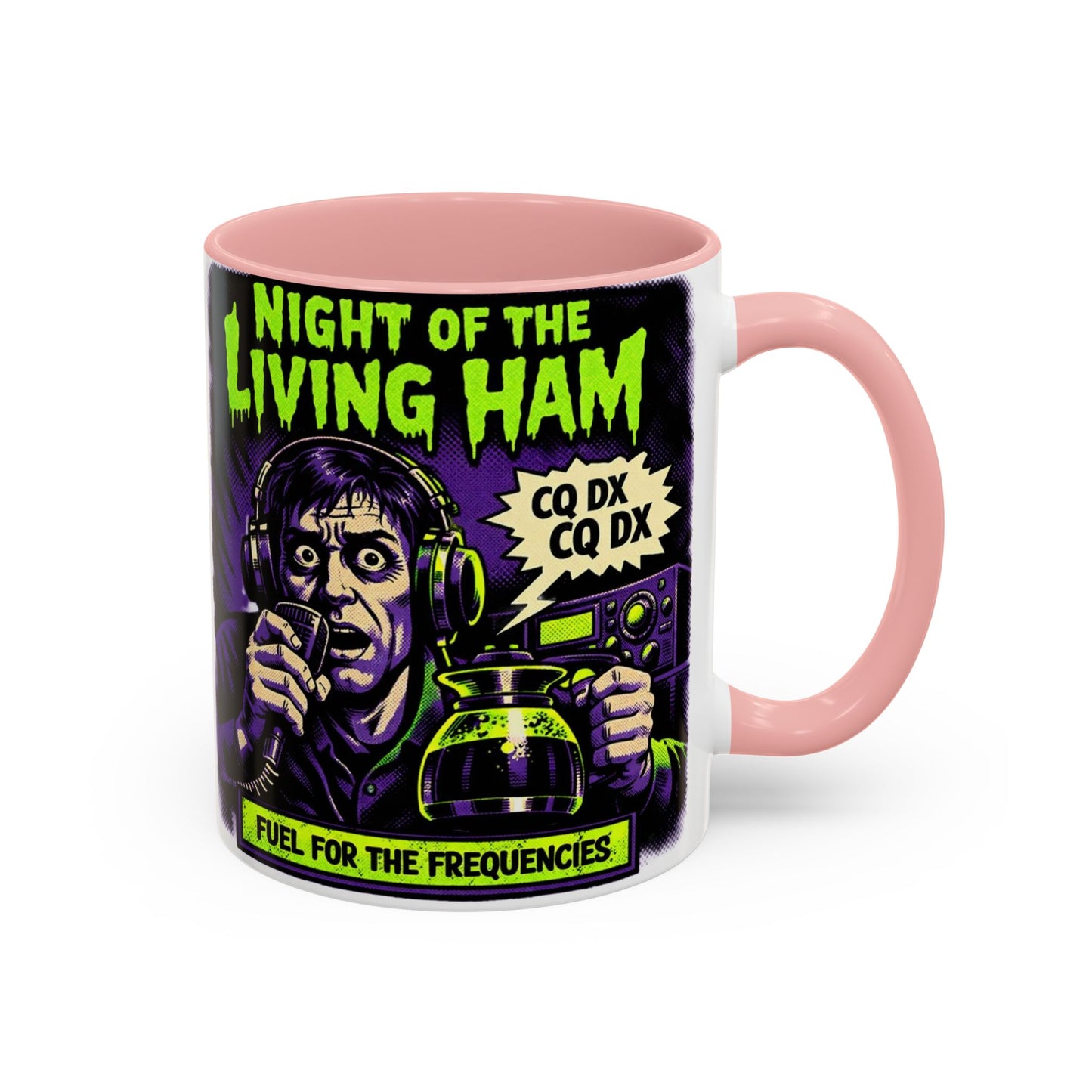 Night of the Living Ham Coffee Mug - Fuel for the Frequencies Radio Horror Accent Mug