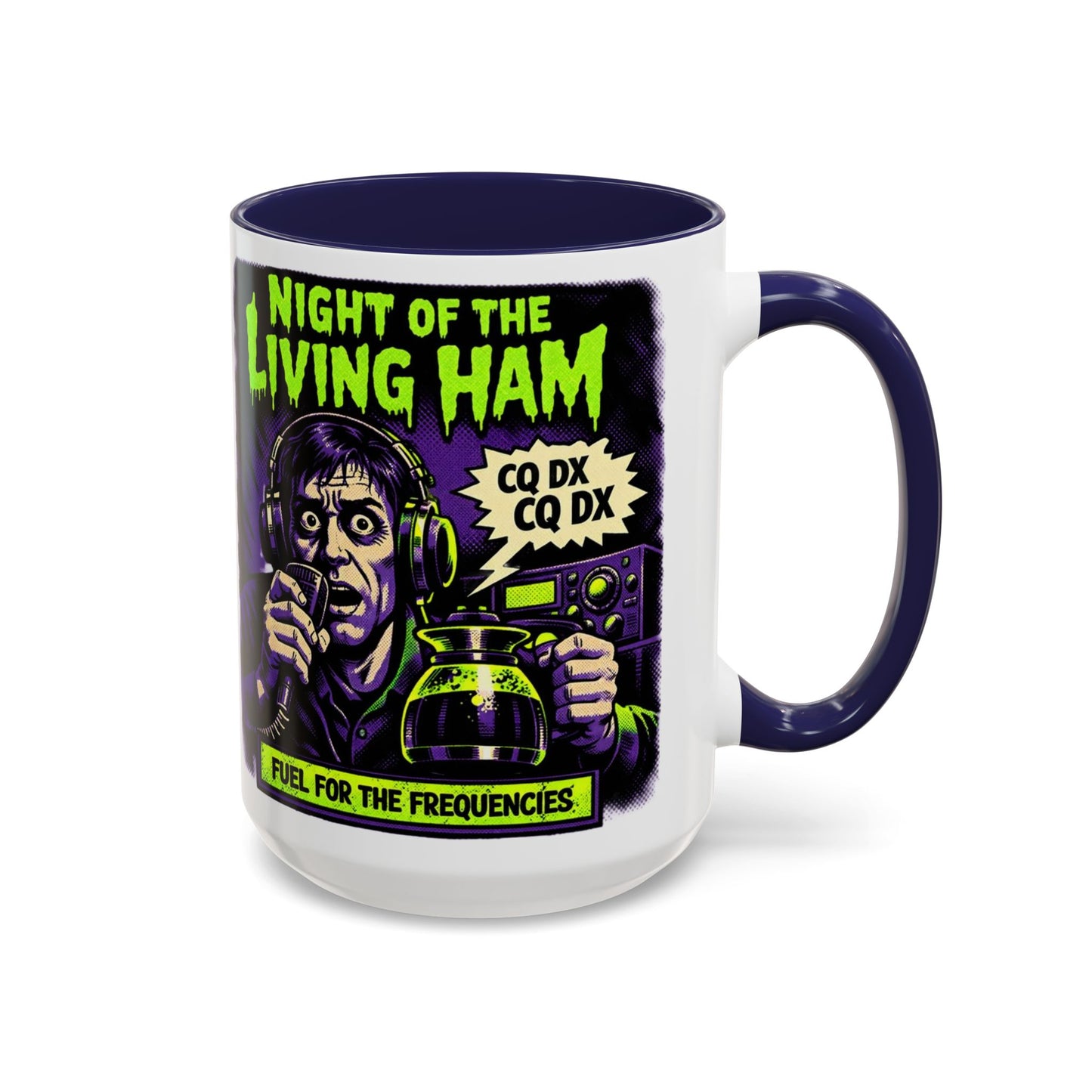 Night of the Living Ham Coffee Mug - Fuel for the Frequencies Radio Horror Accent Mug
