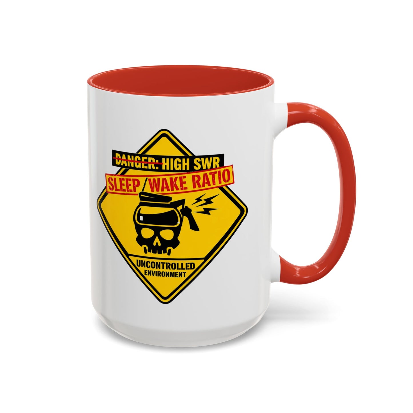 Coffee Mug — "Danger: High SWR Sleep/Wake Ratio" Novice Radio Operator Mug