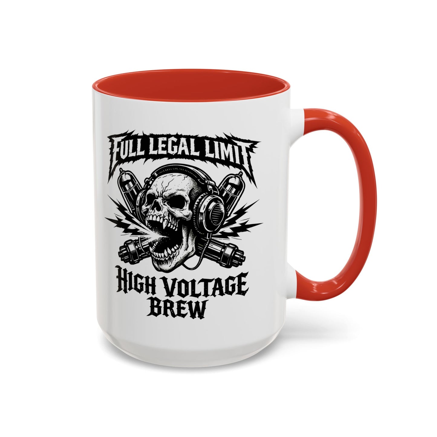 Skull 'High Voltage Brew' Accent Coffee Mug