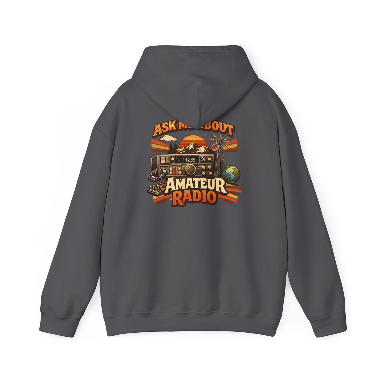 Ham Radio Dad Hoodie — “Ask Me About Amateur Radio” Vintage Amateur Radio Sweatshirt