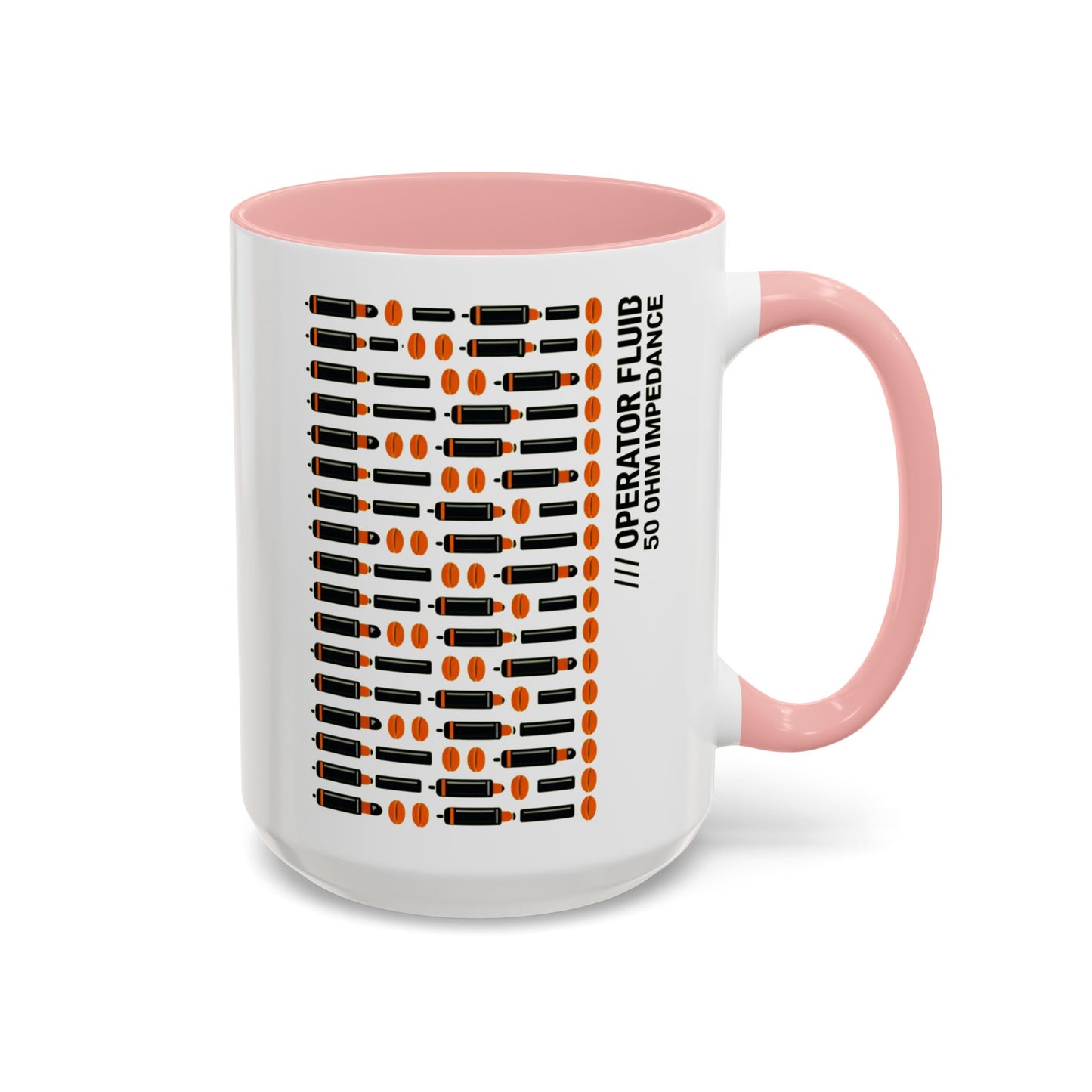 Coffee Coffee Mug -  Retro Morse Circuit Pattern Accent (11/15oz)