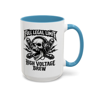 Skull 'High Voltage Brew' Accent Coffee Mug