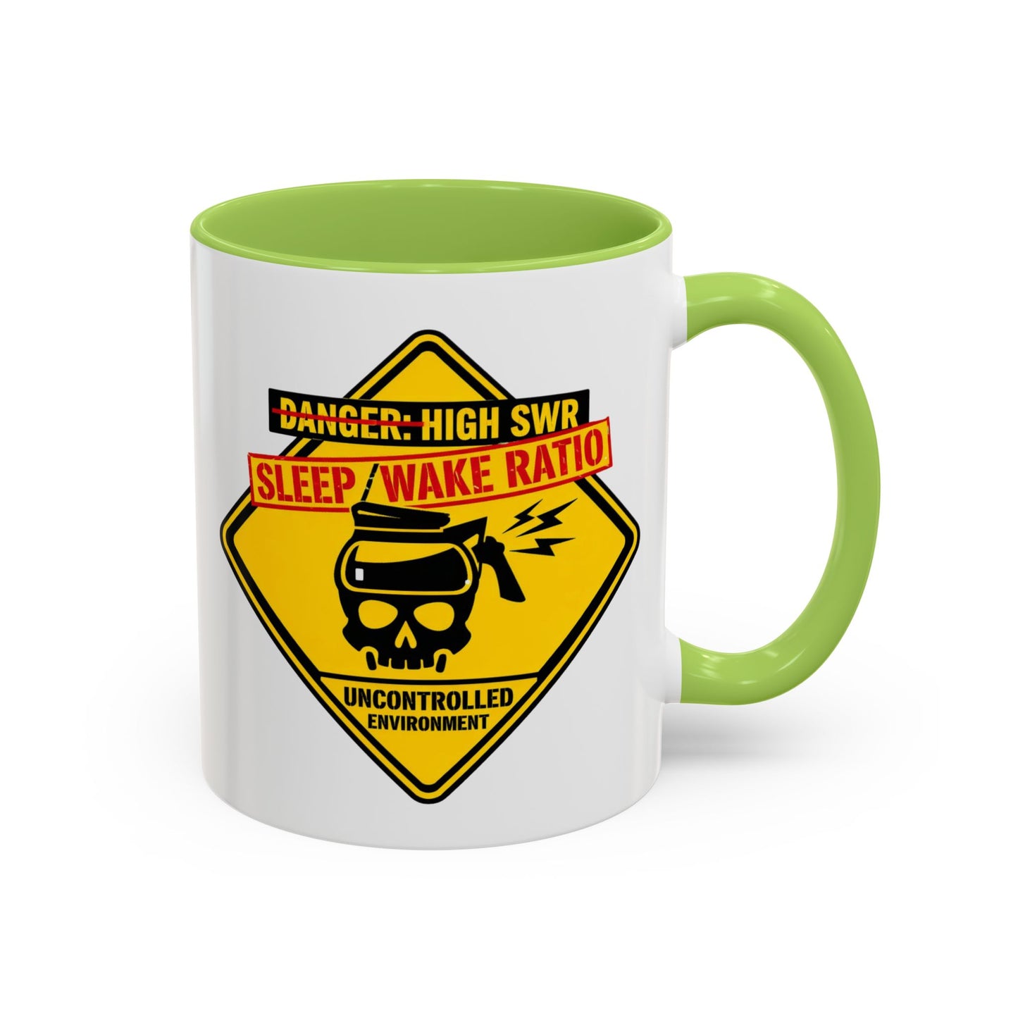 Coffee Mug — "Danger: High SWR Sleep/Wake Ratio" Novice Radio Operator Mug