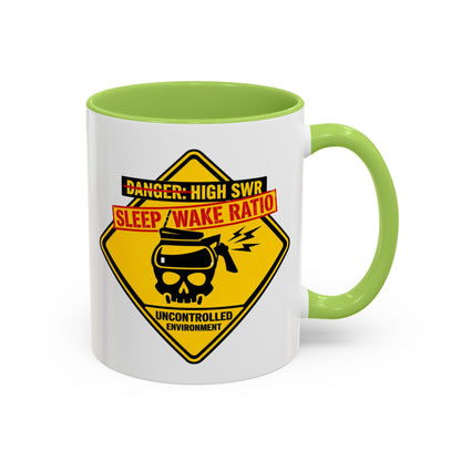 Coffee Mug — "Danger: High SWR Sleep/Wake Ratio" Novice Radio Operator Mug