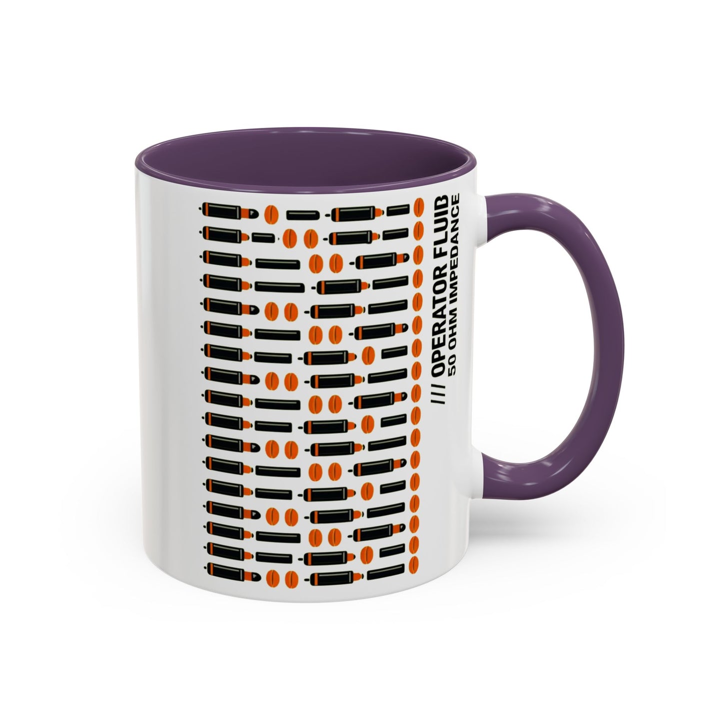 Coffee Coffee Mug -  Retro Morse Circuit Pattern Accent (11/15oz)