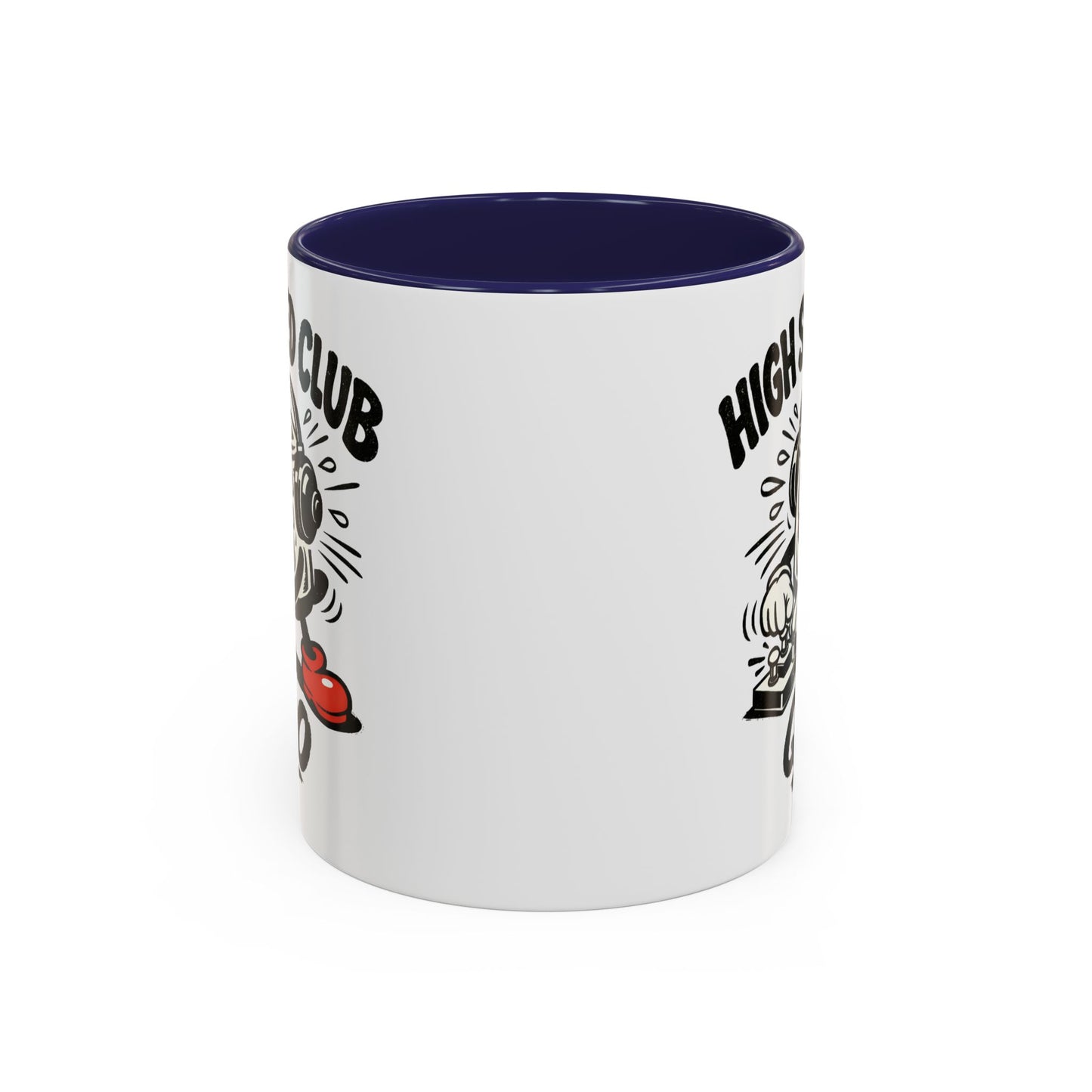 High Speed Club Accent Ham Coffee Mug — Retro DJ Cartoon 11/15oz
