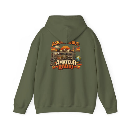 Ham Radio Dad Hoodie — “Ask Me About Amateur Radio” Vintage Amateur Radio Sweatshirt