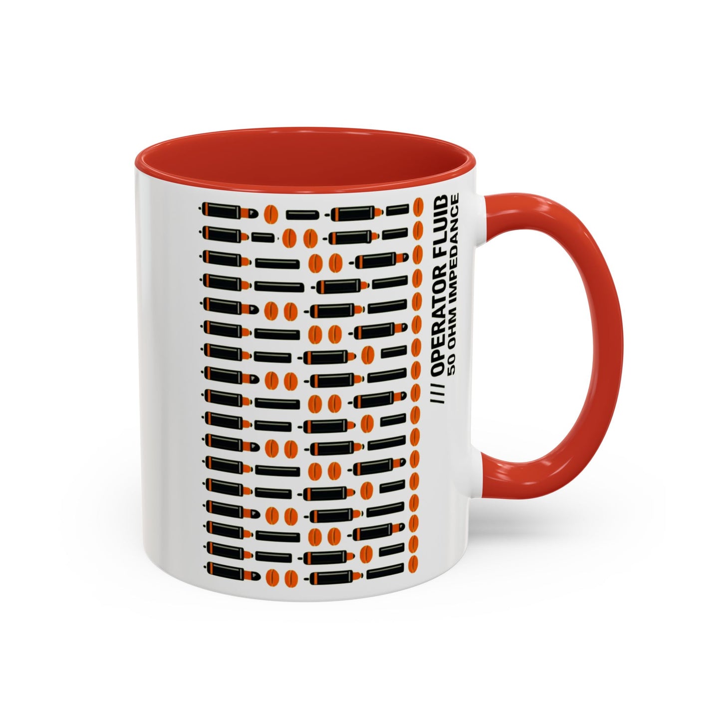 Coffee Coffee Mug -  Retro Morse Circuit Pattern Accent (11/15oz)