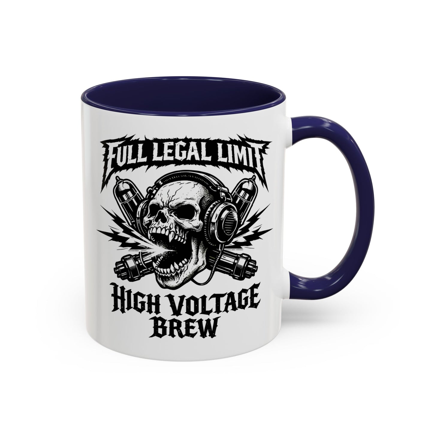 Skull 'High Voltage Brew' Accent Coffee Mug