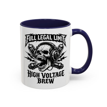 Skull 'High Voltage Brew' Accent Coffee Mug
