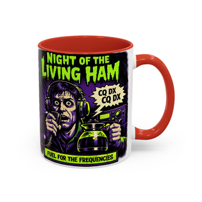 Night of the Living Ham Coffee Mug - Fuel for the Frequencies Radio Horror Accent Mug