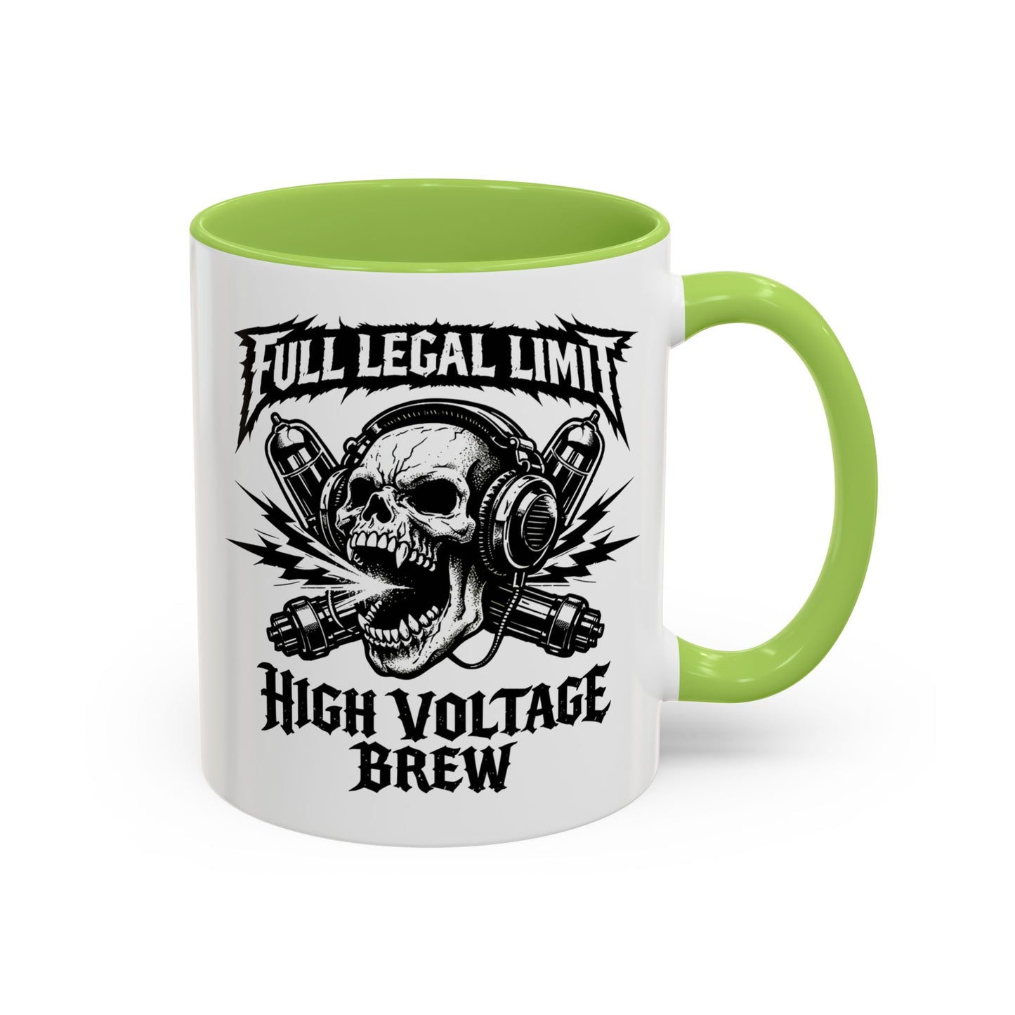 Skull 'High Voltage Brew' Accent Coffee Mug