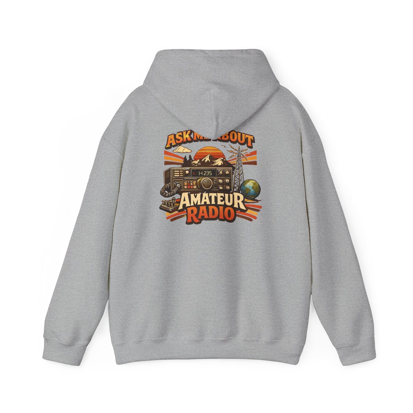Ham Radio Dad Hoodie — “Ask Me About Amateur Radio” Vintage Amateur Radio Sweatshirt
