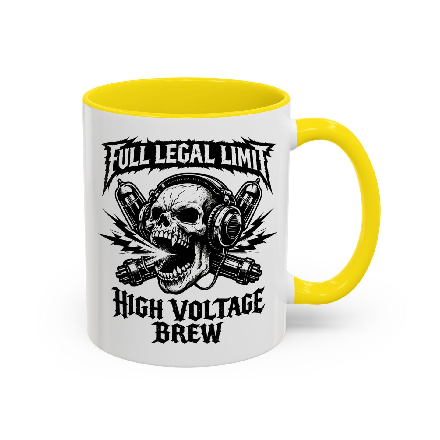 Skull 'High Voltage Brew' Accent Coffee Mug