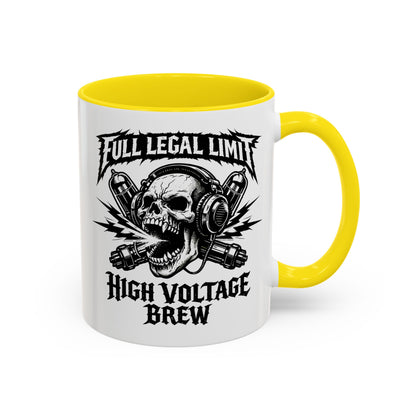 Skull 'High Voltage Brew' Accent Coffee Mug