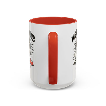 High Speed Club Accent Ham Coffee Mug — Retro DJ Cartoon 11/15oz
