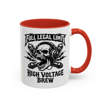 Skull 'High Voltage Brew' Accent Coffee Mug
