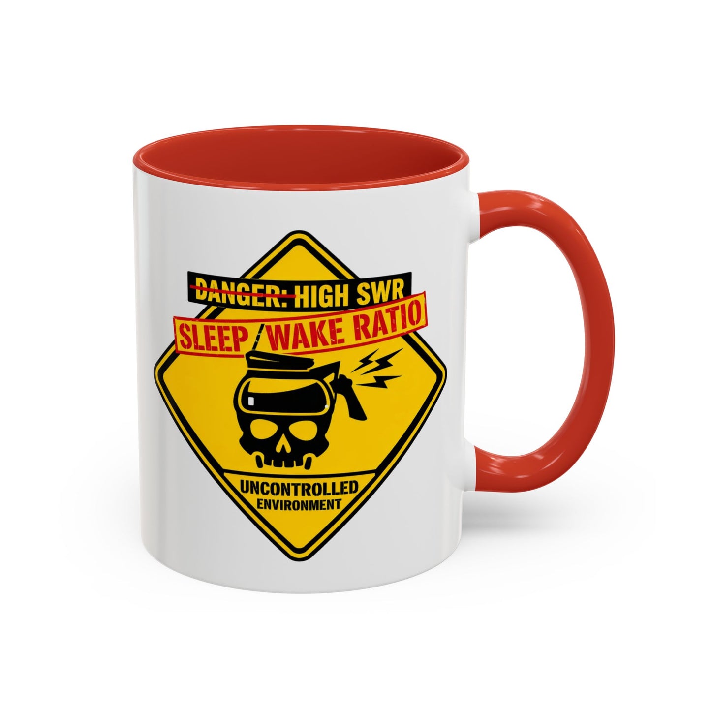 Coffee Mug — "Danger: High SWR Sleep/Wake Ratio" Novice Radio Operator Mug