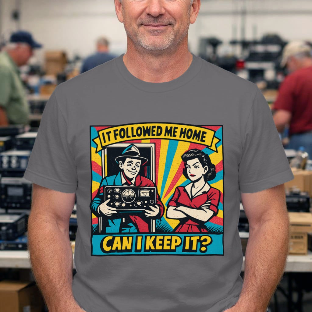 T-Shirt — Retro Comic 'It Followed Me Home, Can I Keep It?' Graphic Tee