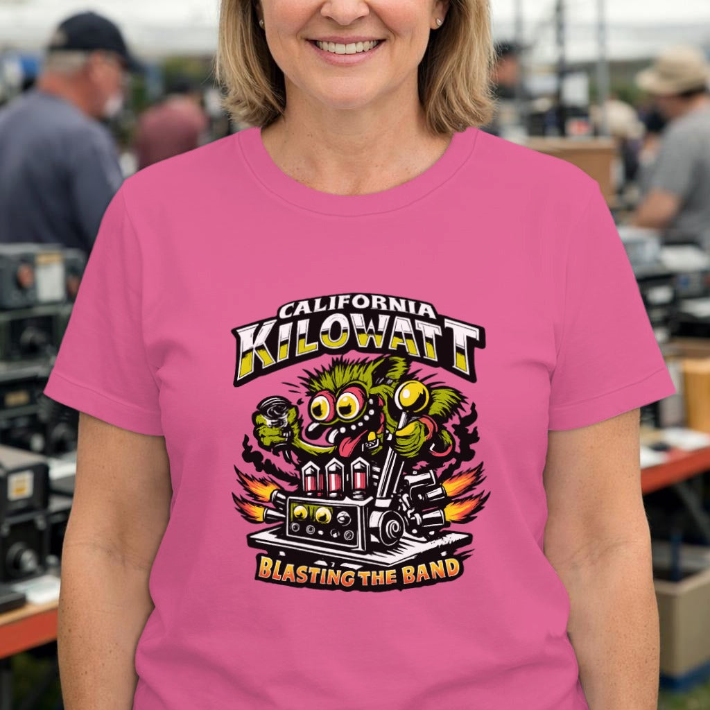 California Kilowatt Band Tee — 'Blasting the Band' Retro Monster Graphic T-Shirt