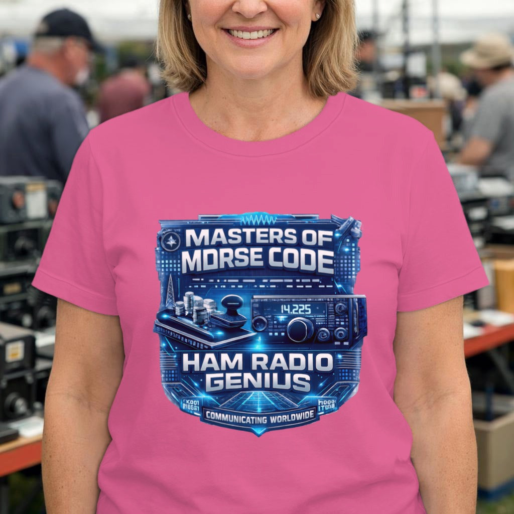 Ham Radio Genius Tee — "Masters of Morse Code" Amateur Radio T-Shirt