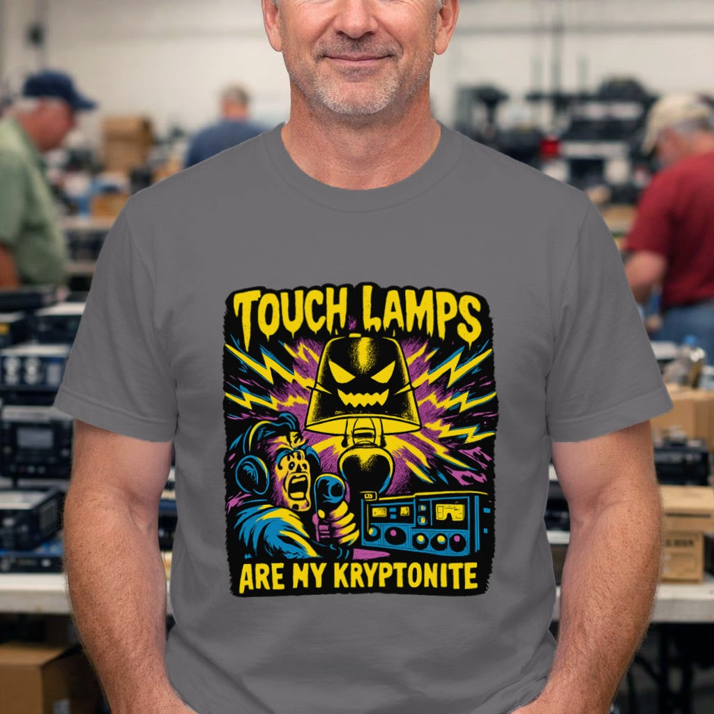 Touch Lamps Are My Kryptonite T-Shirt — Retro Horror Graphic Tee