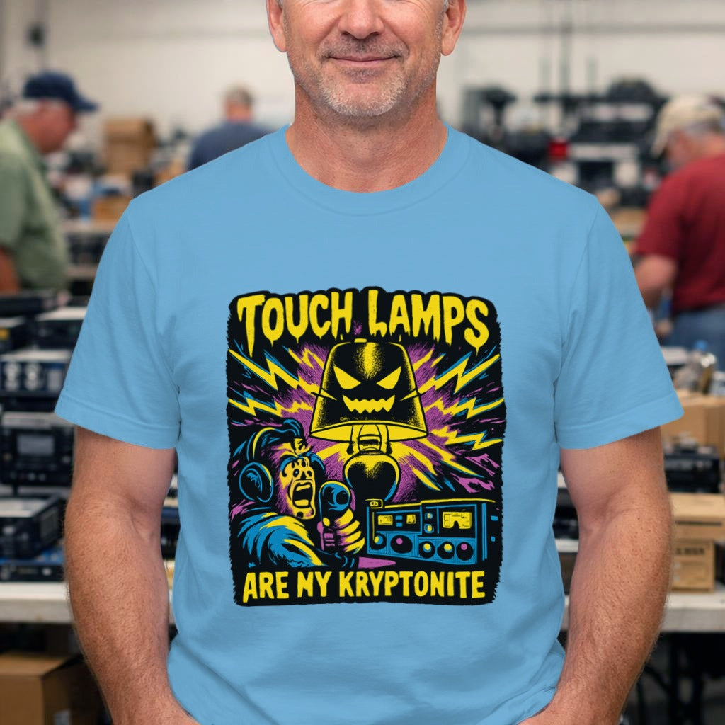 Touch Lamps Are My Kryptonite T-Shirt — Retro Horror Graphic Tee
