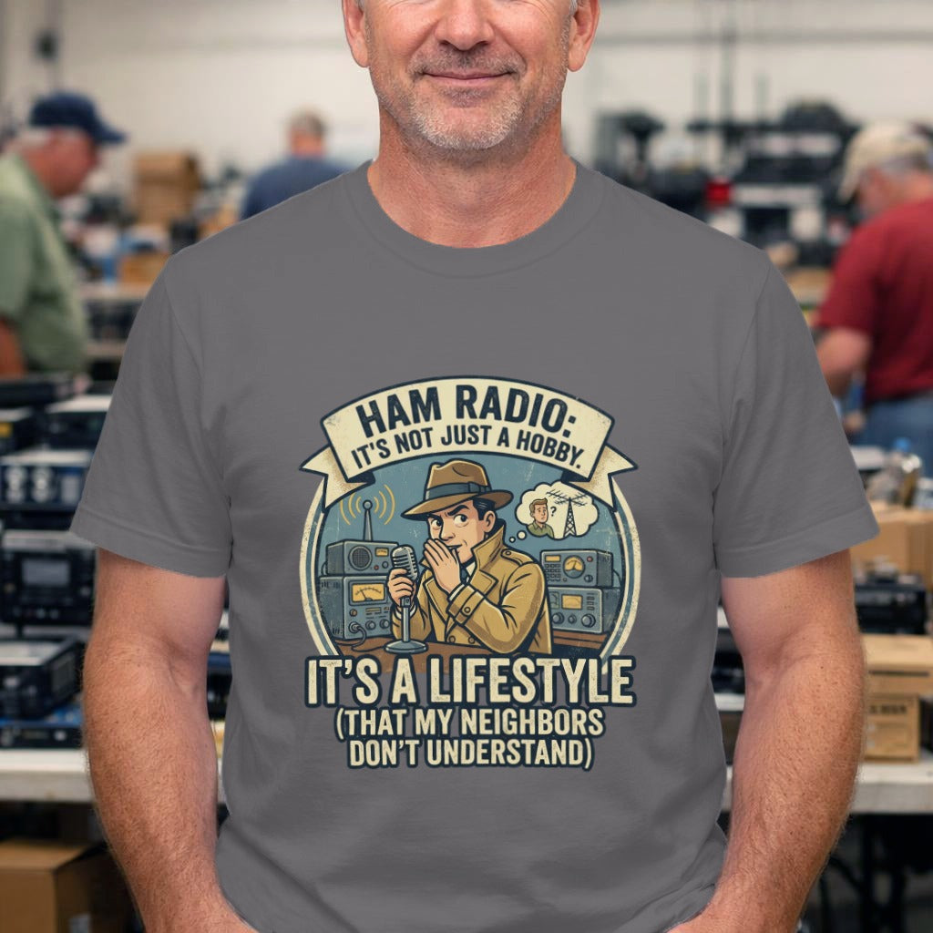 Ham Radio T‑Shirt — "Ham Radio: It's Not Just a Hobby, It's a Lifestyle" Vintage Amateur Radio Tee