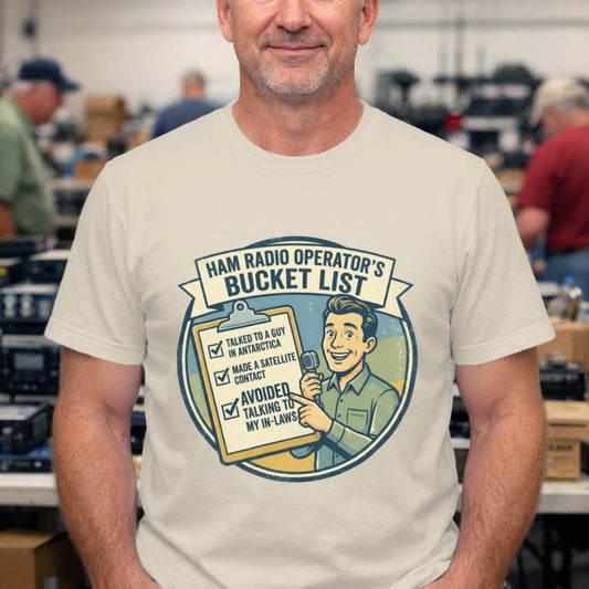 Ham Radio Operator's Bucket List T-Shirt — Vintage Amateur Radio Tee