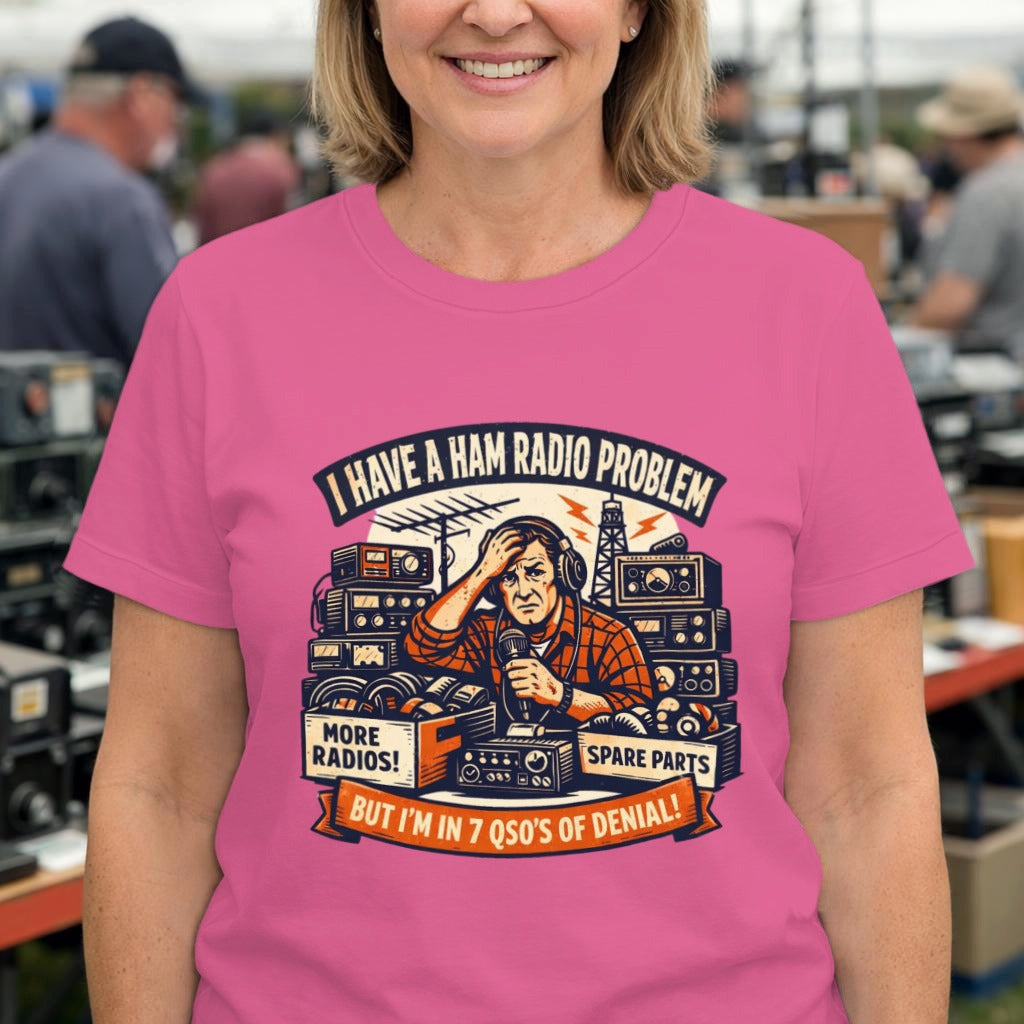 Ham Radio T-Shirt – “I Have a Ham Radio Problem” Vintage Amateur Radio Tee