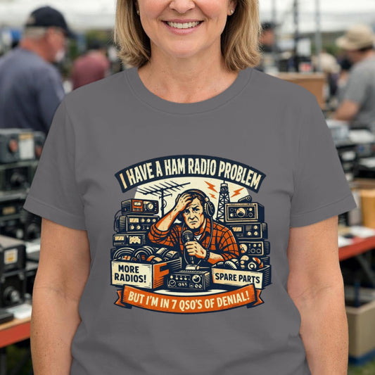 Ham Radio T-Shirt – “I Have a Ham Radio Problem” Vintage Amateur Radio Tee