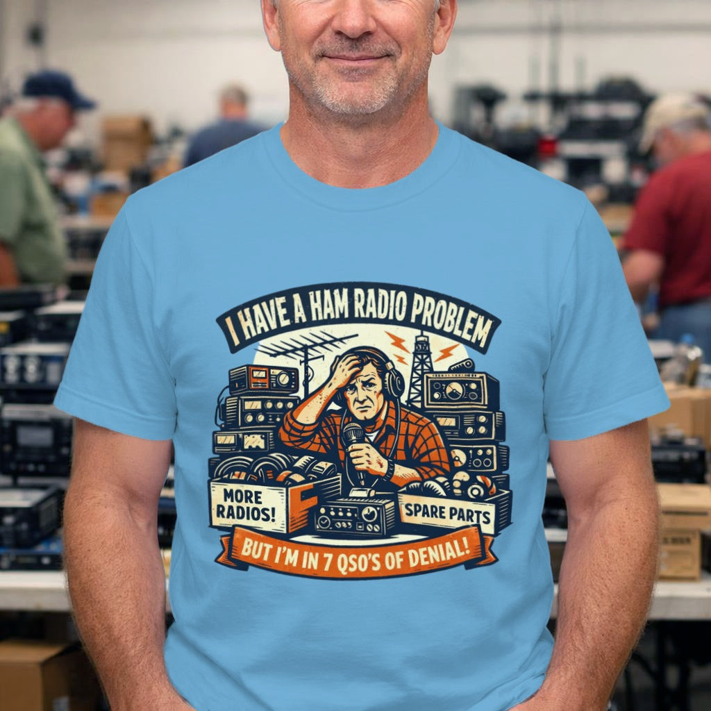 Ham Radio T-Shirt – “I Have a Ham Radio Problem” Vintage Amateur Radio Tee