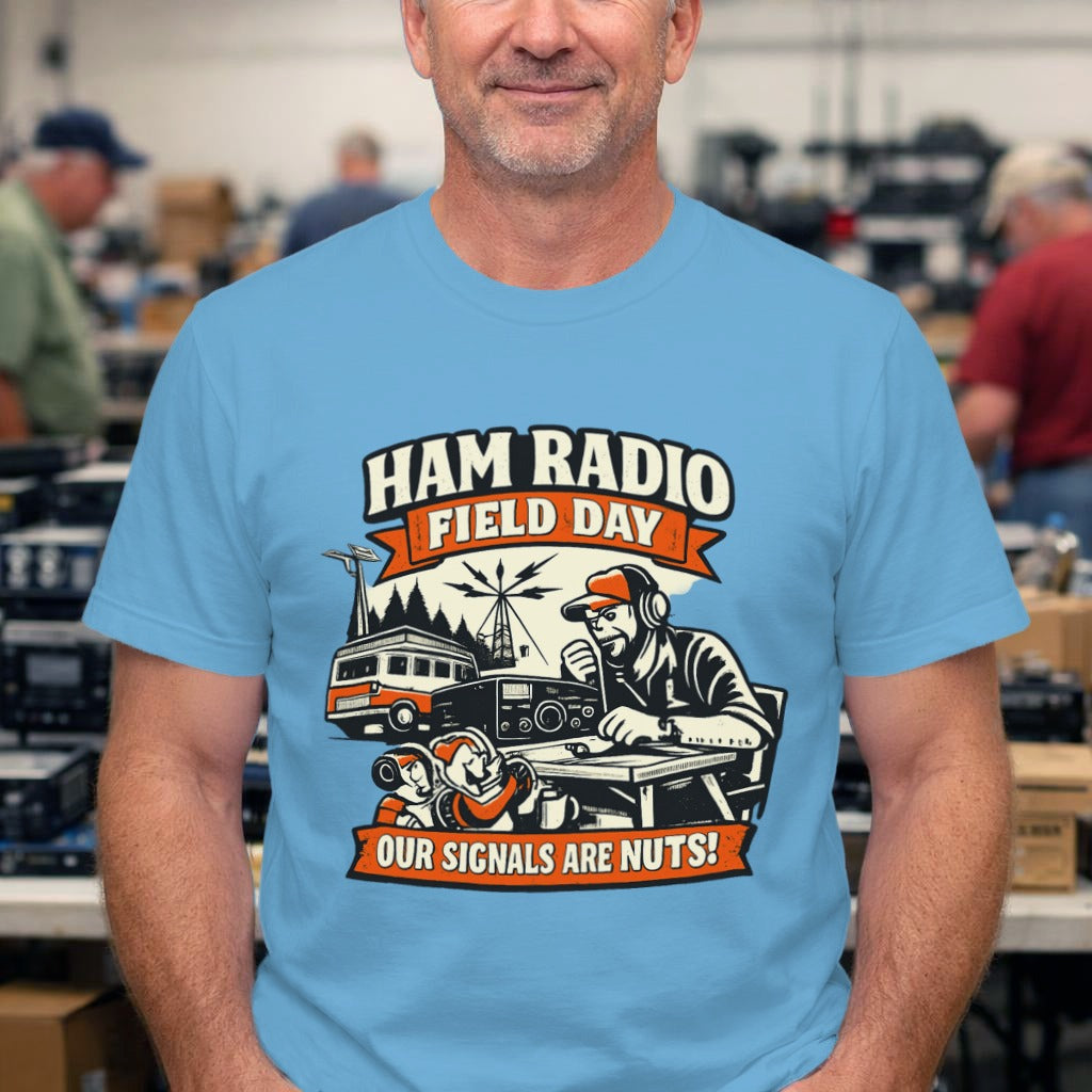 Ham Radio Field Day T-Shirt – "Our Signals Are Nuts" Vintage Amateur Radio Tee
