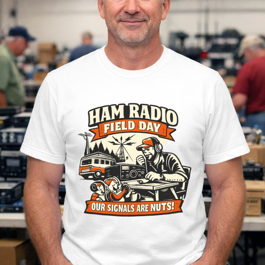 Ham Radio Field Day T-Shirt – "Our Signals Are Nuts" Vintage Amateur Radio Tee