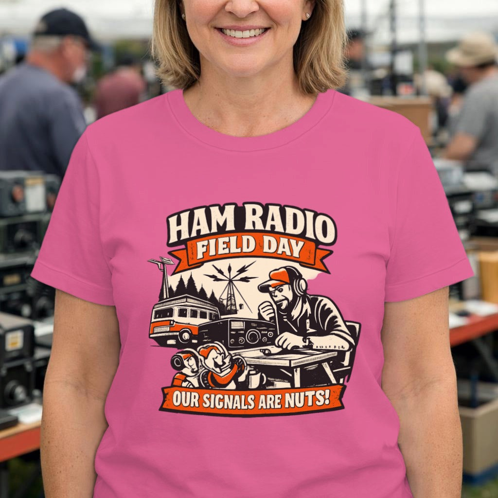 Ham Radio Field Day T-Shirt – "Our Signals Are Nuts" Vintage Amateur Radio Tee